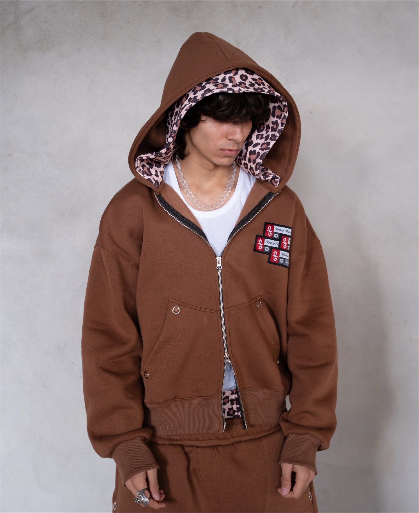 CHOCOLATE BROWN ZIPPER