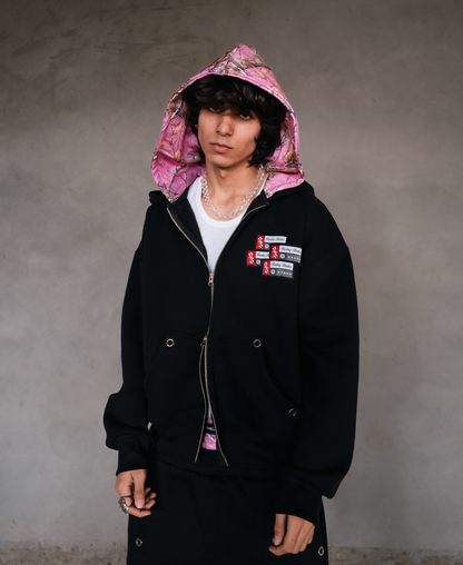 CHARCOAL BLACK ZIPPER