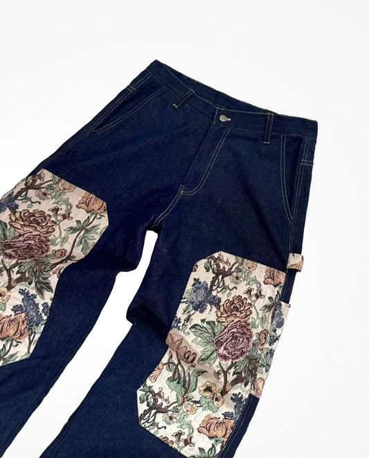 FLORAL JACQUARD DENIM