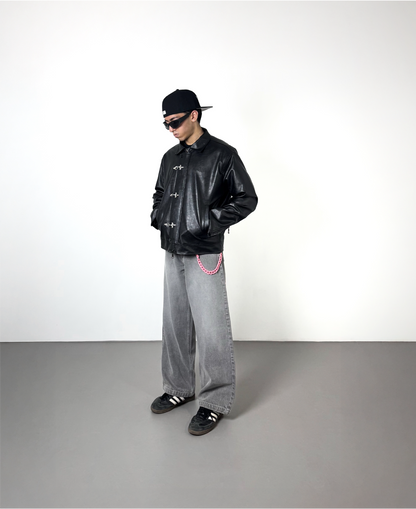 FIREMAN CLASP JACKET - VTG BLACK