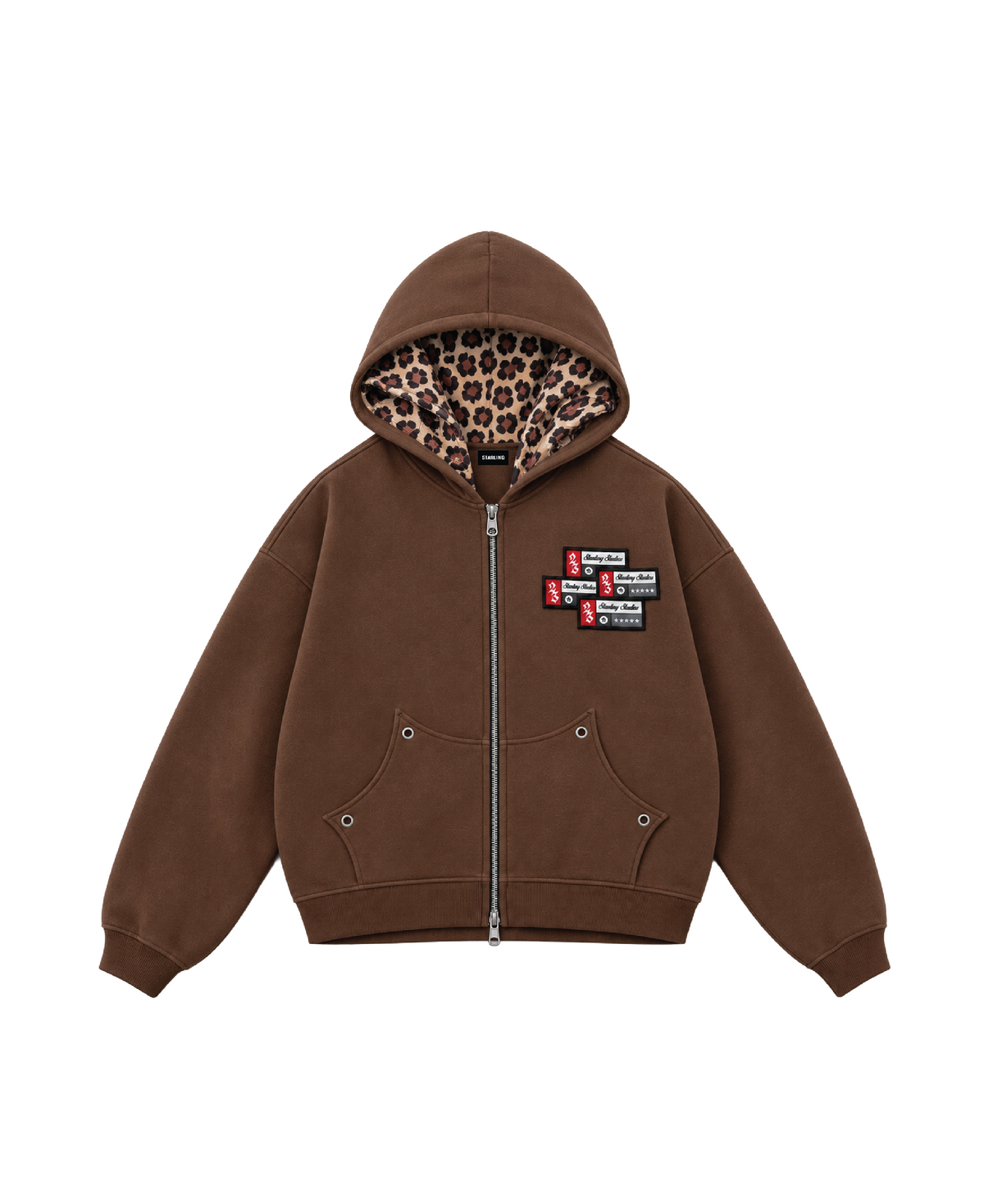 CHOCOLATE BROWN ZIPPER