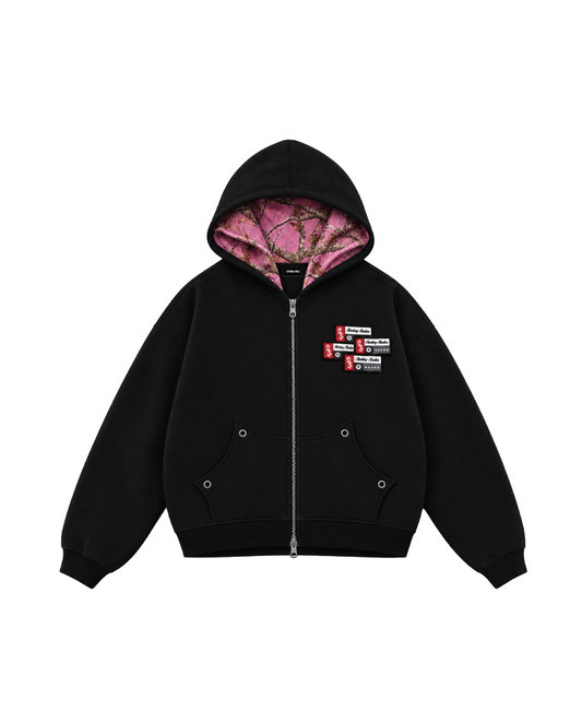 CHARCOAL BLACK ZIPPER