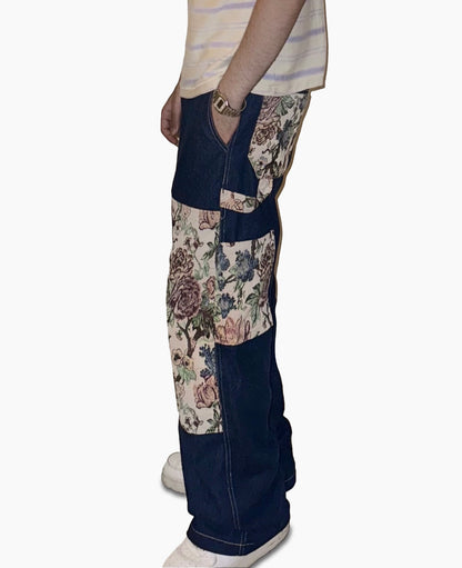 Floral Jacquard Denim