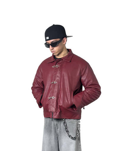 FIREMAN CLASP JACKET - CHERRY RED